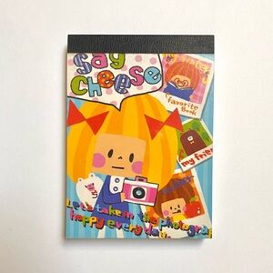 Say Cheese Camera Girl Cute Mini Memo Pad From Japan Heisei Retro Qlia
